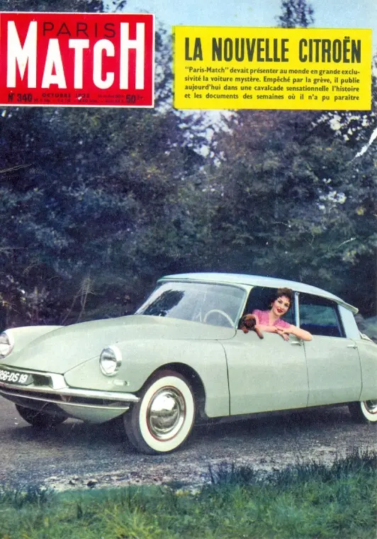 Ansicht "Onze Auto's, een tochtje door de tijd" Paris Match October 1955