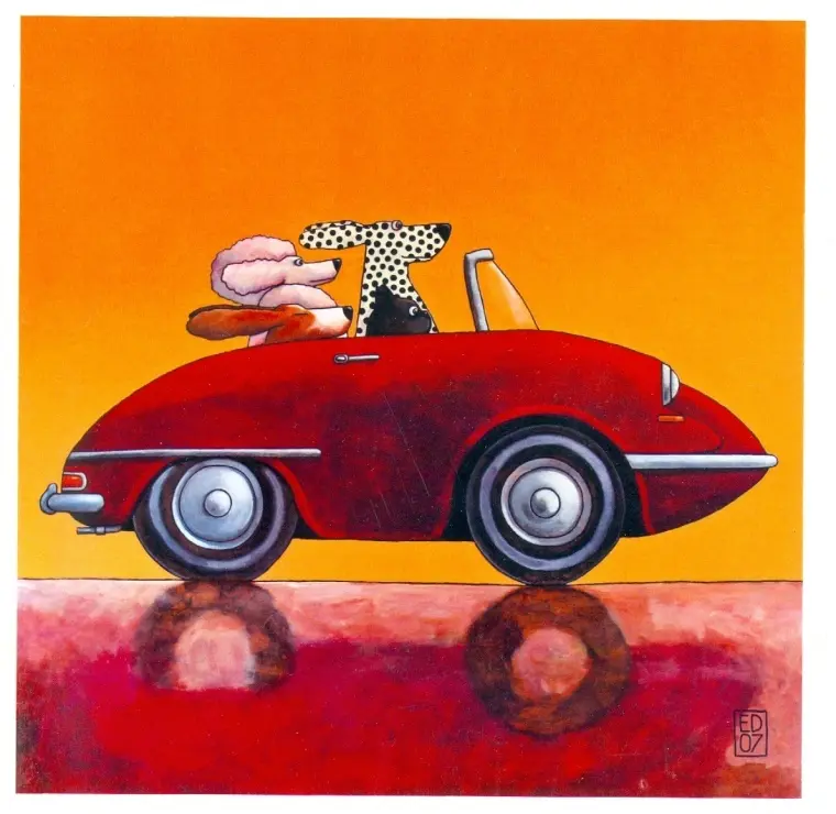 Luxe-kaart "Citroën DS" (met envelop)