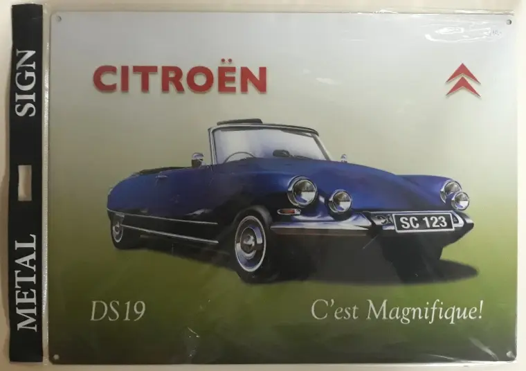 Blikken muurschild DS19 Cabriolet