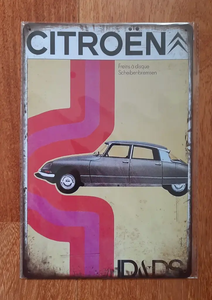 Blikken muurschild Citroën ID&DS