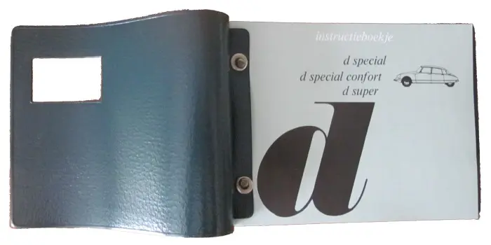 Instructieboekje DSpécial/DSuper - september 1970