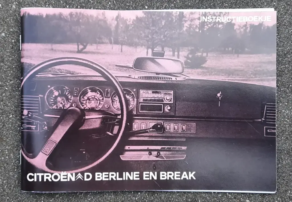 Instructieboekje DS20, DS23, DSuper, DSuper5, DSpécial, Break 20, Break 23 - november 1972