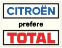 Sticker "Citroën préfère Total", binnenzijde raam (vierkant)