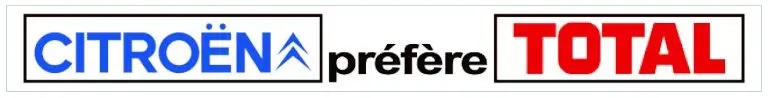 Sticker "Citroën préfère Total", binnenzijde raam (langwerpig)
