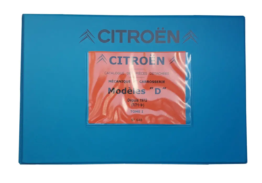 No.648-1: Onderdelenboek D-modellen vanaf 1972 - Deel 1