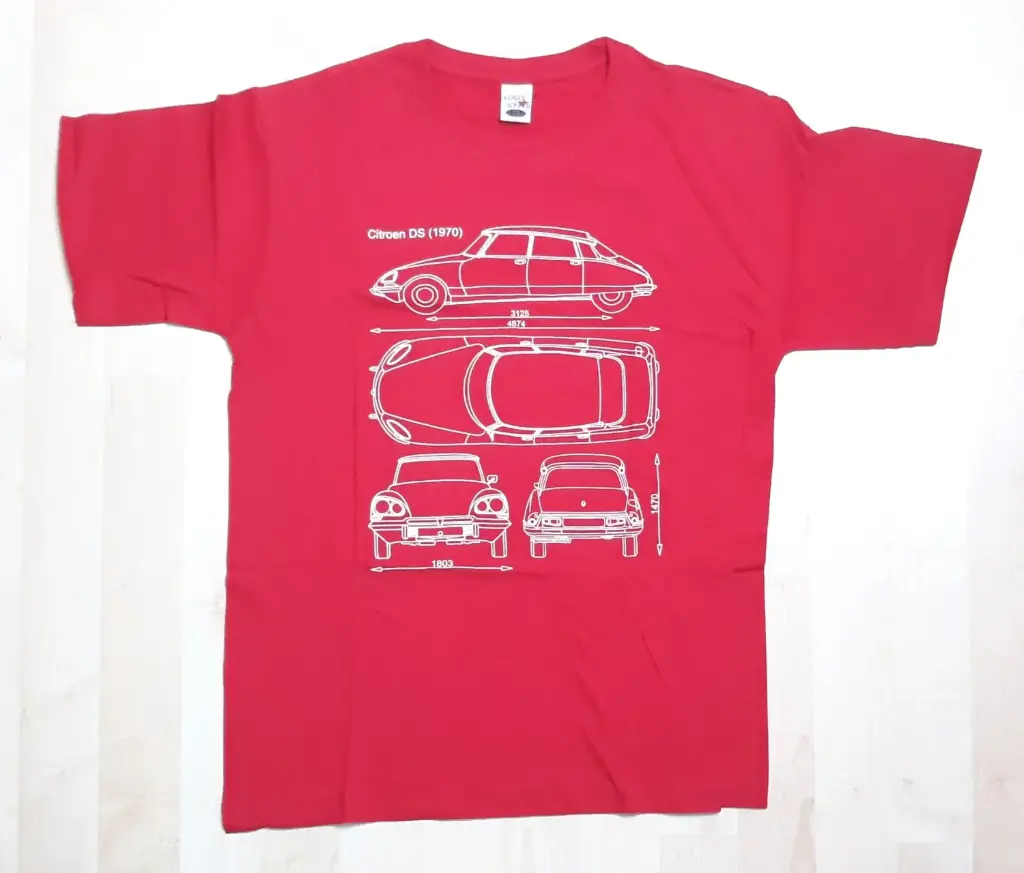 T-shirt Citroën DS Berline 1970, ronde hals