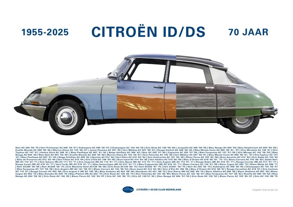 Poster Citroën ID/DS 70 jaar
