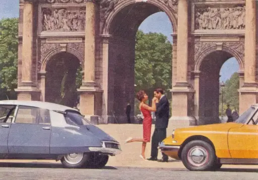 [W15869] Ansicht "Onze Auto's, een tochtje door de tijd" Arc de Triomphe du Carrousel