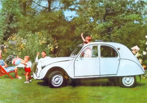 [W15898] Ansicht "Onze Auto's, een tochtje door de tijd" Citroën 2CV
