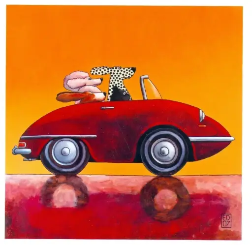 [W15993] Luxe-kaart "Citroën DS" (met envelop)