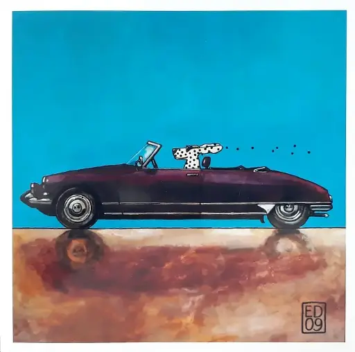 [W18486] Luxe-kaart "Citroën DS Cabrio" #1 (met envelop)