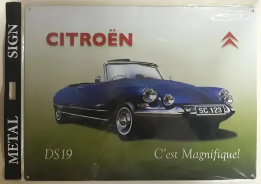 [W16029] Blikken muurschild DS19 Cabriolet
