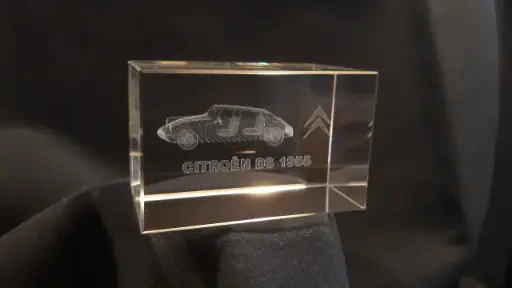 [W16069] 3D gravure in glas "Citroën DS 1955"