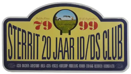 [W16077] Rallyschild sterrit 1999 "20 jaar ID/DS Club"