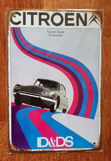 [W25612] Blikken muurschild Citroën ID&DS