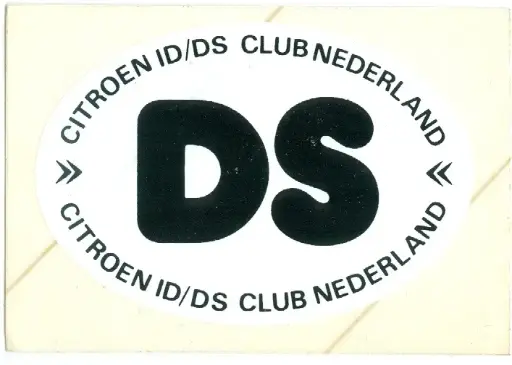 [W15823] Sticker ID/DS Club OUDE STIJL, buitenzijde raam