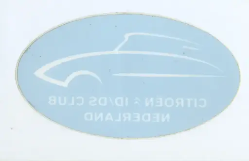 [W15829] Sticker ID/DS Club, binnenzijde raam