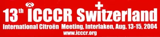 [W15836] Sticker ICCCR 2004 Zwitserland, buitenzijde raam