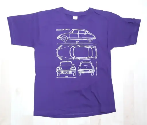T-shirt Citroën DS Berline 1970, verschillende kleuren, ronde hals, kindermaat