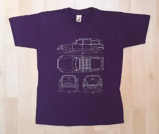T-shirt Citroën DS Break, verschillende kleuren, ronde hals, kindermaat