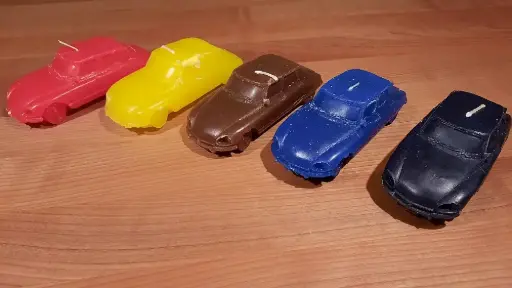 Kaarsen in DS-vorm, verschillende kleuren, 15 cm