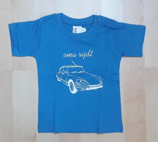 T-shirt DS "oma rijdt", diverse kleuren, kindermaat (kopie)